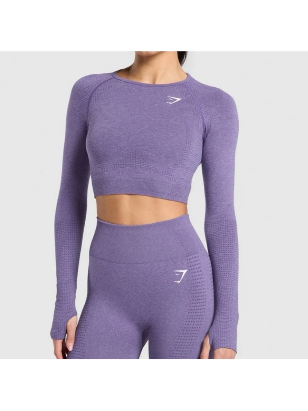 Gymshark VITAL CROP TOP - bright purple marl